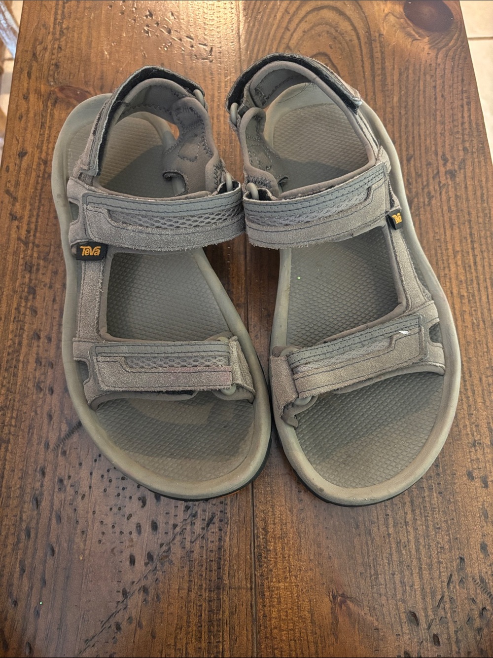 Teva women’s Gray Open-Toe Sport Sandals with Adjustable Straps